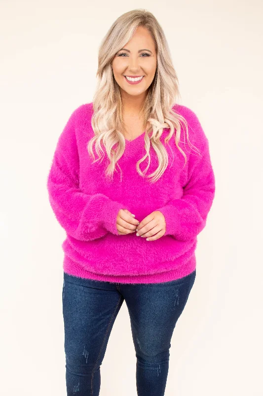 Snowland Fun Sweater, Fuchsia