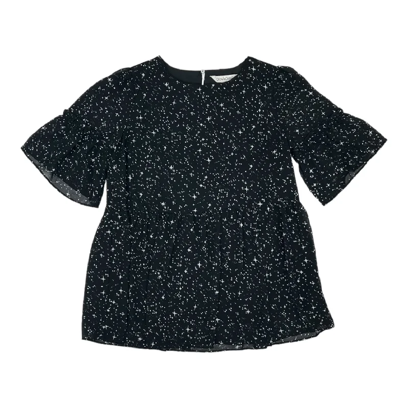 BLACK BLOUSE SS by DAVI & DANI Size:S