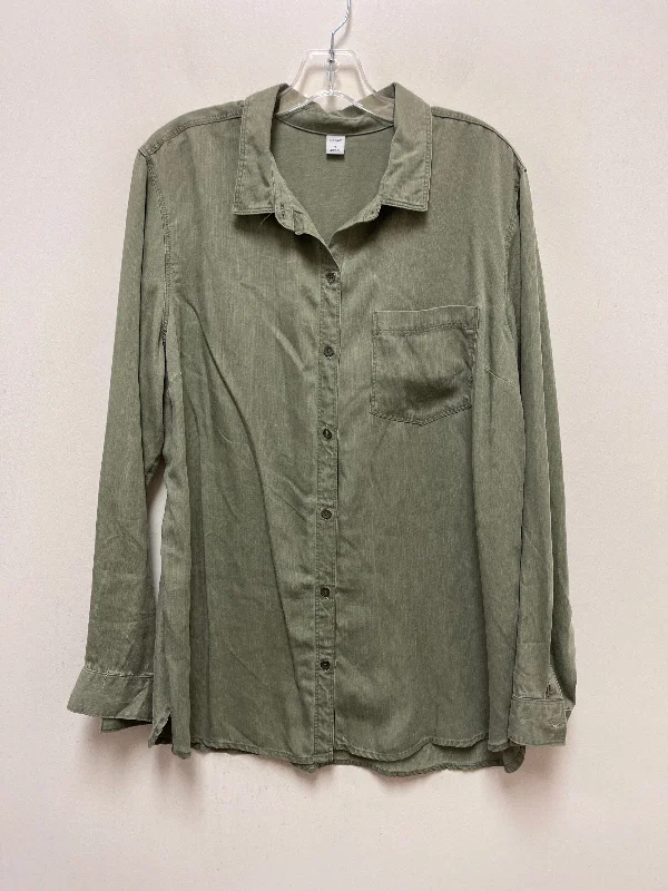 Green Blouse Long Sleeve Old Navy, Size Xl