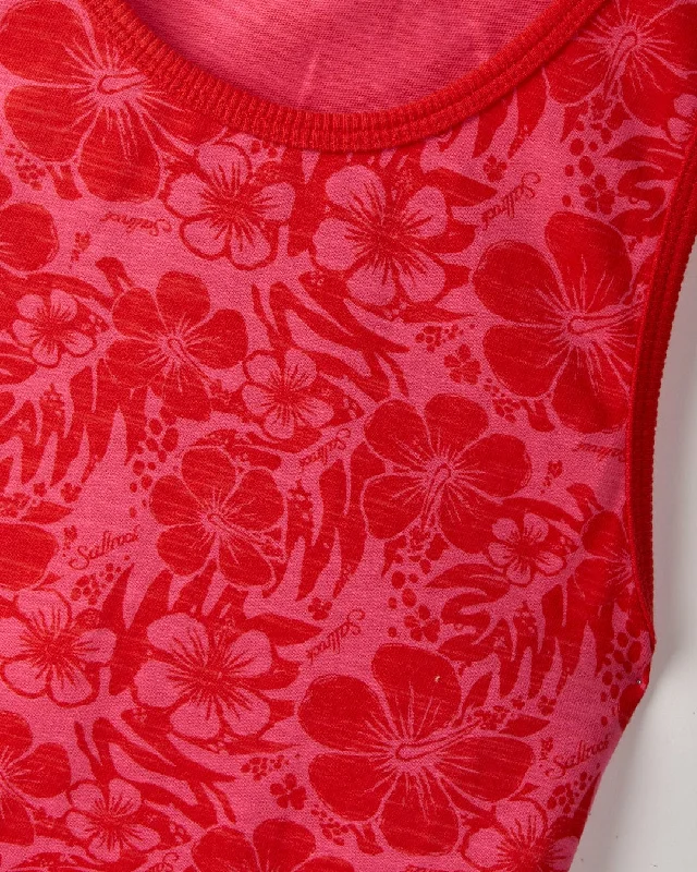 Hibiscus - Womens Vest - Red